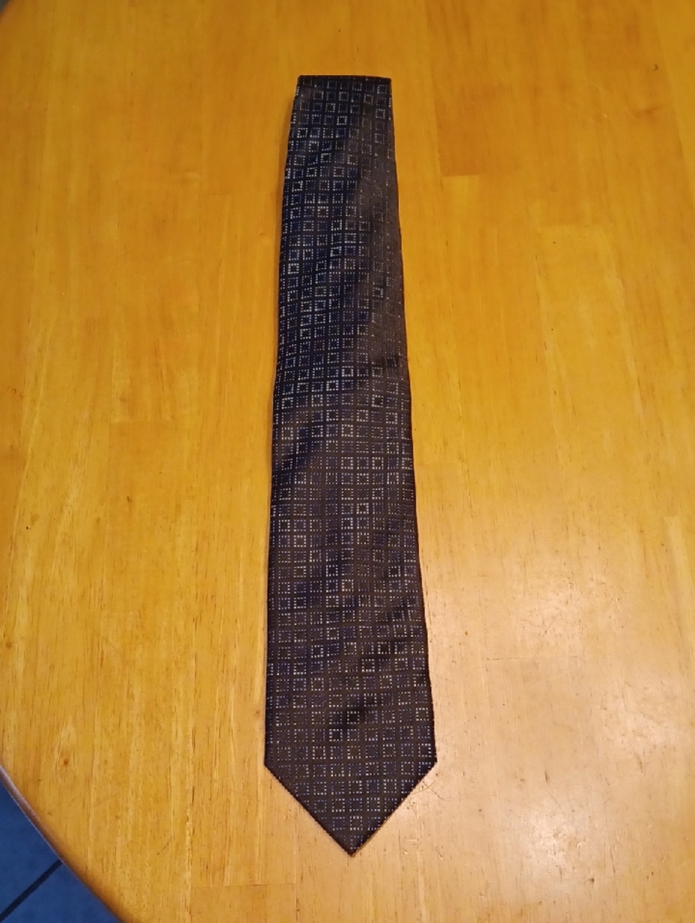 Firenze 100% Silk Classic Men's Black Patterned Neck Tie